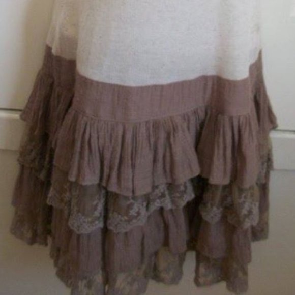 Short Tank Dress w Lace and Ruffles  Fits Medium Large  --- - Picture 3 of 3